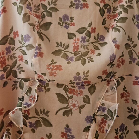 Coldwater Creek Boho Special occasion Romantic floral tier ruffle dress 10P - Picture 7 of 7